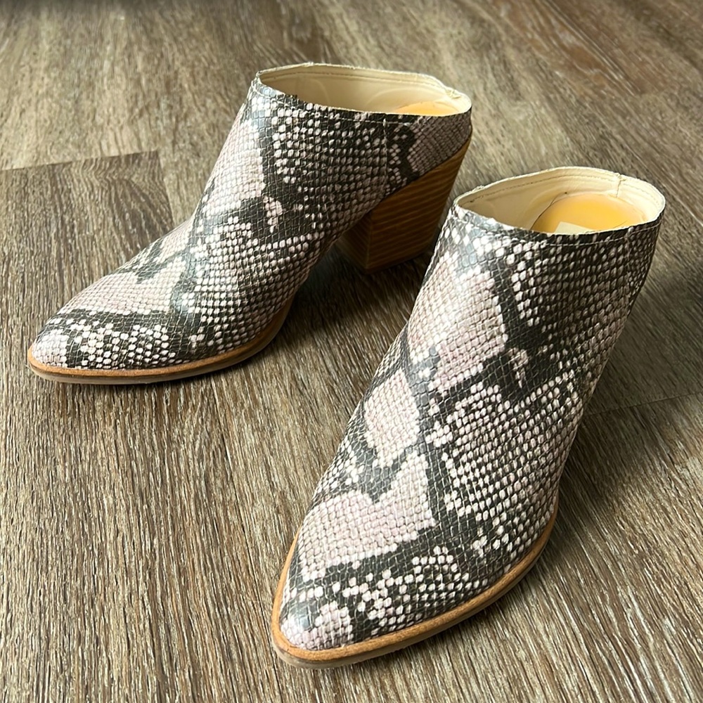 Dolce Vita Snakeskin Mules